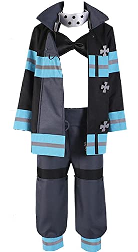 Nsoking Anime Damenkostüm, Cosplay, Umhang, Set, Mantel, Hose, BH, Uniform, Halloween-Set (Schwarz, Größe XXL) von Nsoking