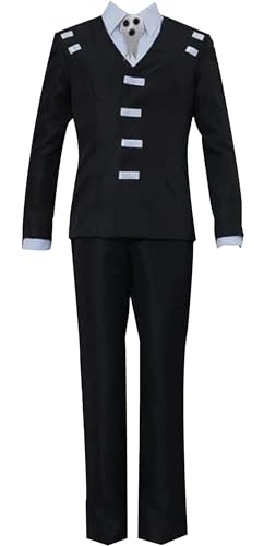 Nsoking Anime-Herren-Kostüm, Cosplay, Uniform, Outfit, 4-teilig, Mantel, Hemd, Hose, Halloween-Set, Schwarz, XL Nsoking Anime-Herren-Kostüm, Cosplay, Uniform, Outfit, 4-teilig, Mantel, Hemd, Hose, Halloween-Set, Schwarz, XL von Nsoking