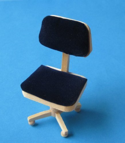 CREAL SàRL Puppenhaus Bürostuhl für Arbeitszimmer, Wohnzimmer, Diele Puppenmöbel 1:12 von Ntiibcuy