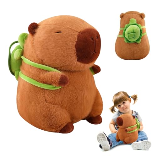 Capybara Plüschtier, 35 cm Niedliche Capybara Kuscheltier, Capybara mit Schildkrötenrucksack Capybara Plushie Puppen, Wasserschwein Plüschtier, Capybara Plush Toy Geschenk Für Mädchen Jungen Capybara Plüschtier, 35 cm Niedliche Capybara Kuscheltier, Capybara mit Schildkrötenrucksack Capybara Plushie Puppen, Wasserschwein Plüschtier, Capybara Plush Toy Geschenk Für Mädchen Jungen von Ntwdby