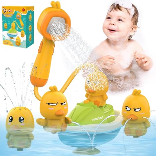 Ente Elektrisches Baby Badespielzeug mit Duschkopf, Badewannenspielzeug ab 1 2 3 4 Jahre Ente Elektrisches Baby Badespielzeug mit Duschkopf, Badewannenspielzeug ab 1 2 3 4 Jahre von Ntwdby