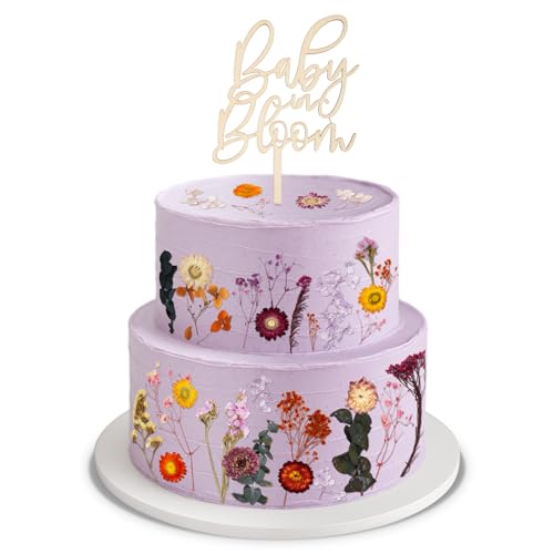 Nuanchu Tortenaufsatz "Baby in Bloom", Wildblumen-Motiv, Babyparty, Geschlechtsoffenbarung, Party-Kuchendekoration, Geburtsankündigung Nuanchu Tortenaufsatz "Baby in Bloom", Wildblumen-Motiv, Babyparty, Geschlechtsoffenbarung, Party-Kuchendekoration, Geburtsankündigung von Nuanchu