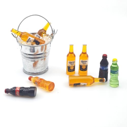 Harz Miniatur Getränk Bierflasche Eiskübel Set Kreatives Modell für Jugendliche Geeignet für Puppenhaus Zubehör Harz Miniatur Getränk Bierflasche Eiskübel Set Kreatives Modell für Jugendliche Geeignet für Puppenhaus Zubehör von Nuanmu