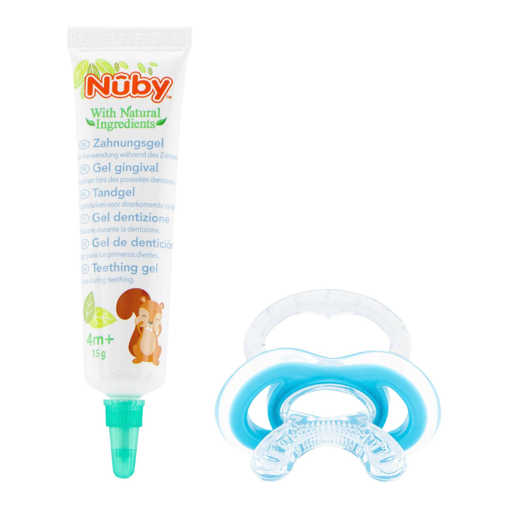 Nûby 2-tlg. Zahnungsgel 15g und Zahnungshilfe Silikon Nûby 2-tlg. Zahnungsgel 15g und Zahnungshilfe Silikon von Nûby