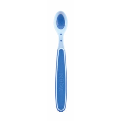 Nûby Breilöffel Soft Sensitive Flex mit Wärmesensor im 3er Pack blau von Nuby