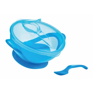 Nûby Breischale mit Saugfuß und Löffel in blau von Nuby