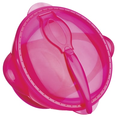 Nûby Breischale mit Saugfuß und Löffel in rosa von Nuby