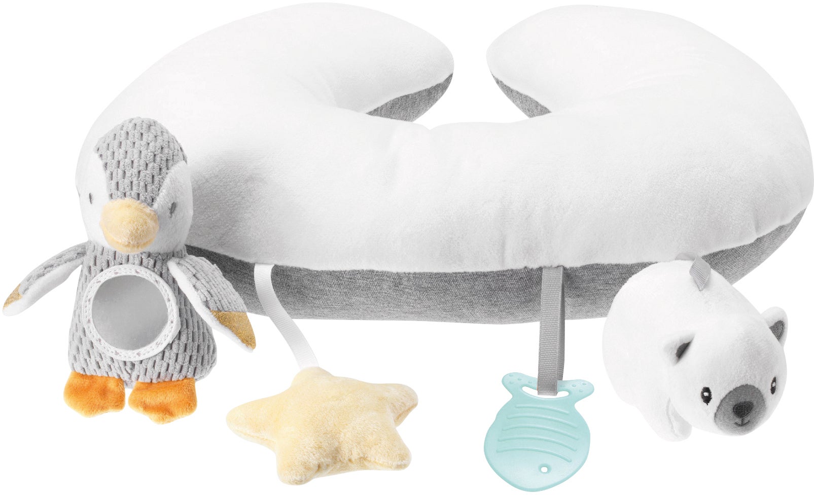 Nuby Little Penguin Tummy Time Aktivitätskissen, Babyspielzeug von Nuby