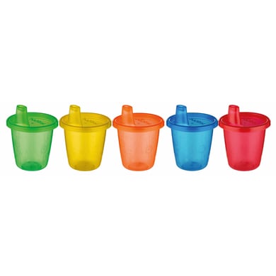 Nûby Pick Nick 6er Set Trinkbecher mit Deckel 177 ml in bunt von Nuby