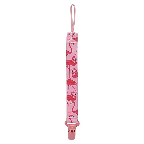 Nuby - Saugerband für Schnüller - Schnüllerkette - Stoff-Pacifinder mit Kunststoffclip und Schnur - Für Babys - Rosa Nuby - Saugerband für Schnüller - Schnüllerkette - Stoff-Pacifinder mit Kunststoffclip und Schnur - Für Babys - Rosa von Nuby