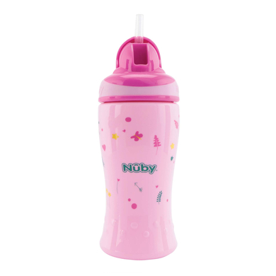 Nûby Trinkhalmbecher Flip-it 360ml ab 12 Monaten in pink von Nuby