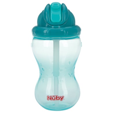Nûby Trinkhalmbecher No-Spill Flip-It 360ml ab 12 Monaten in aqua von Nuby