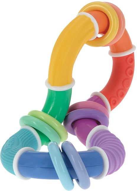 Nuby Twist Aktivitätsspielzeug Rassel &  Beißring, Babyspielzeug von Nuby