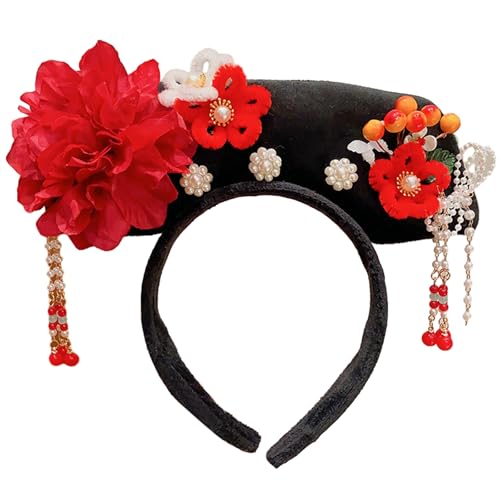 Chinesische Qitou-Stirnbänder, Bühnenprinzessin, Kopfbedeckung, Haarbänder, Konkubinen, Kopfschmuck, Haarreif, auffälliger Blumenkopfschmuck Chinesische Qitou-Stirnbänder, Bühnenprinzessin, Kopfbedeckung, Haarbänder, Konkubinen, Kopfschmuck, Haarreif, auffälliger Blumenkopfschmuck von Nucelit