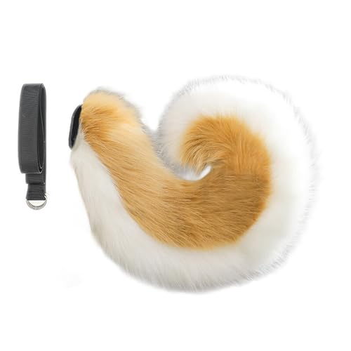 Nucelit 1/2 x Tierohren-Haarbänder, Tierschwanz, Hundekostüme, Hundeohren, Stirnband, Kunstfell, Halloween, Cosplay, Party, Kostüme, Kunstpelze von Nucelit