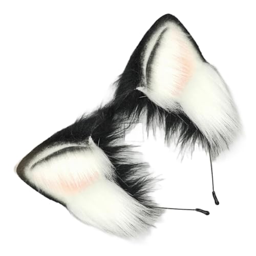 Nucelit 1/2 x Tierohren-Haarbänder, Tierschwanz, Hundekostüme, Hundeohren, Stirnband, Kunstfell, Halloween, Cosplay, Party, Kostüme, Kunstpelze von Nucelit