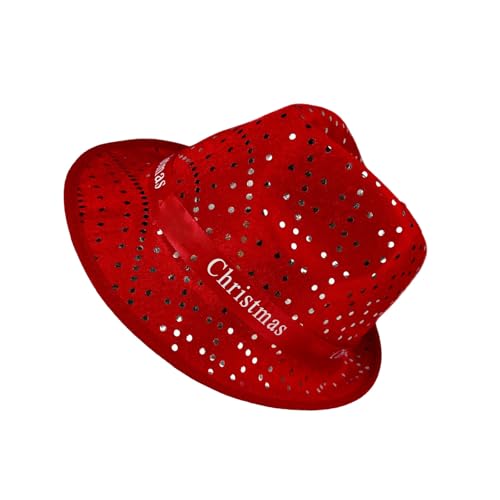 Nucelit Festival Celebration Jazzy Hat Weihnachten Santa Caps Urlaub Party Foto Requisiten Hut Kopfbedeckung Familientreffen Top Hüte Unisex Modeaccessoire von Nucelit