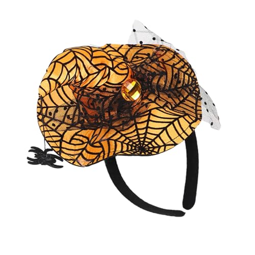 Nucelit Festival Halloween Hexenhut Haarband mit Netz für Damen Herren Cosplay Spinnennetze Zauberer Kappen Stirnband Kostüm Zubehör Cosplay Hexe Kopfbedeckung Nucelit Festival Halloween Hexenhut Haarband mit Netz für Damen Herren Cosplay Spinnennetze Zauberer Kappen Stirnband Kostüm Zubehör Cosplay Hexe Kopfbedeckung von Nucelit