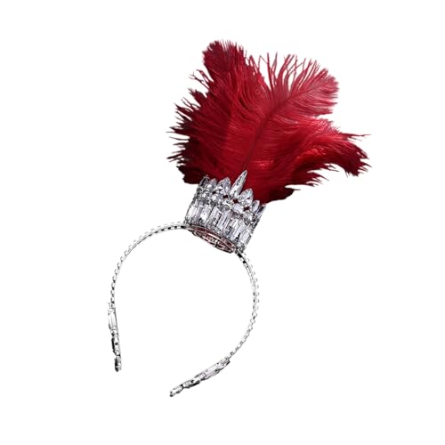 Nucelit Luxuriöses gefiedertes Kronen-Stirnband mit Strasssteinen für Karneval, Partys und besondere Anlässe, Damen-Kostüm-Requisiten, Luxus-Kopfbedeckung Nucelit Luxuriöses gefiedertes Kronen-Stirnband mit Strasssteinen für Karneval, Partys und besondere Anlässe, Damen-Kostüm-Requisiten, Luxus-Kopfbedeckung von Nucelit