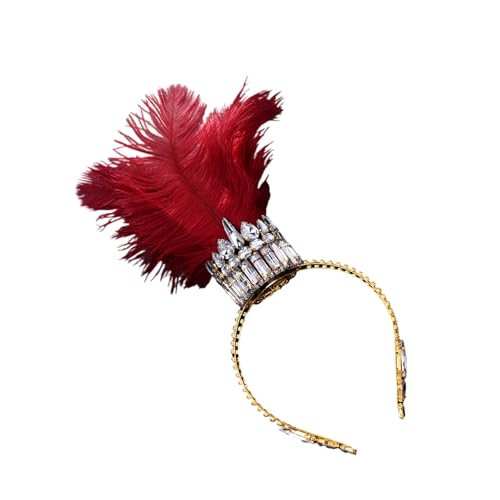 Nucelit Luxuriöses gefiedertes Kronen-Stirnband mit Strasssteinen für Karneval, Partys und besondere Anlässe, Damen-Kostüm-Requisiten, Luxus-Kopfbedeckung Nucelit Luxuriöses gefiedertes Kronen-Stirnband mit Strasssteinen für Karneval, Partys und besondere Anlässe, Damen-Kostüm-Requisiten, Luxus-Kopfbedeckung von Nucelit