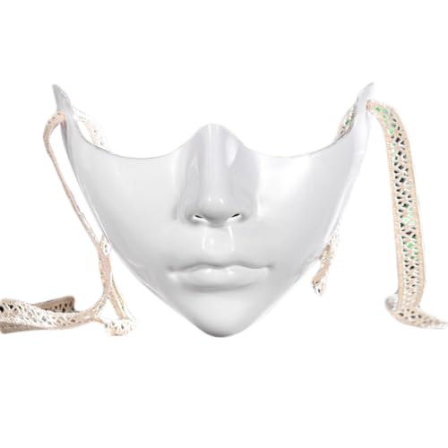 Nucelit Maskerade, halbe Gesichtsbedeckung, Augen-Mund für Damen, Halloween, Karneval, dekorativ, halbes Gesicht von Nucelit