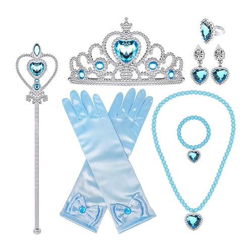 Nucelit Prinzessinnen-Zubehör-Set für Mädchen, Verkleidungszubehör mit Handschuhen, Stirnband für Cosplay, Geburtstagspartys, Kinder, Prinzessinnen-Stirnband Nucelit Prinzessinnen-Zubehör-Set für Mädchen, Verkleidungszubehör mit Handschuhen, Stirnband für Cosplay, Geburtstagspartys, Kinder, Prinzessinnen-Stirnband von Nucelit