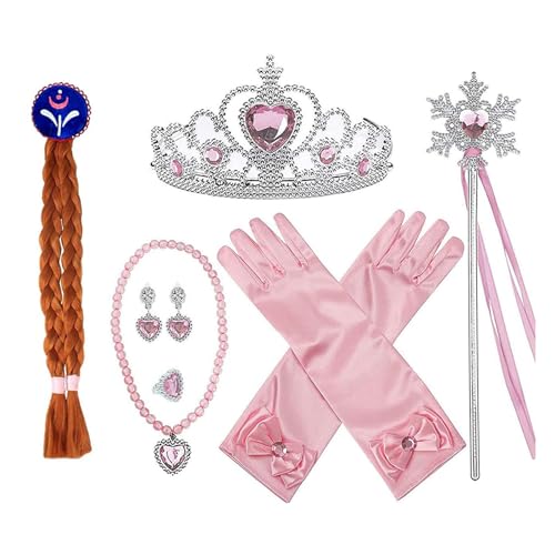 Nucelit Prinzessinnen-Zubehör-Set für Mädchen, Verkleidungszubehör mit Handschuhen, Stirnband für Cosplay, Geburtstagspartys, Kinder, Prinzessinnen-Stirnband Nucelit Prinzessinnen-Zubehör-Set für Mädchen, Verkleidungszubehör mit Handschuhen, Stirnband für Cosplay, Geburtstagspartys, Kinder, Prinzessinnen-Stirnband von Nucelit