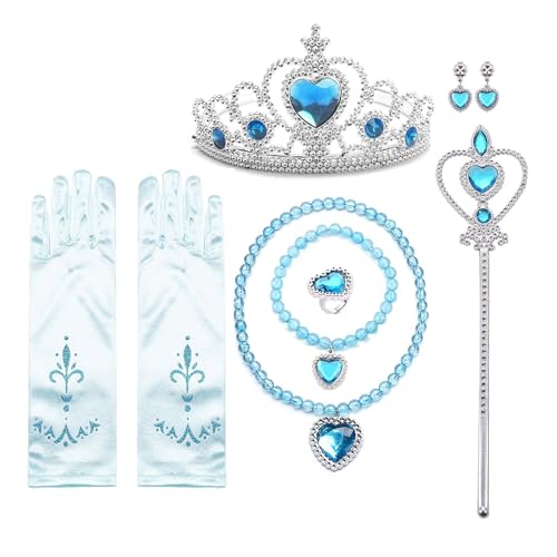 Nucelit Prinzessinnen-Zubehör-Set für Mädchen, Verkleidungszubehör mit Handschuhen, Stirnband für Cosplay, Geburtstagspartys, Kinder, Prinzessinnen-Stirnband Nucelit Prinzessinnen-Zubehör-Set für Mädchen, Verkleidungszubehör mit Handschuhen, Stirnband für Cosplay, Geburtstagspartys, Kinder, Prinzessinnen-Stirnband von Nucelit