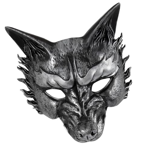 Nucelit Wolf mit elastischem Band für Damen und Herren, Halloween-Tierverkleidungszubehör für Erwachsene, Halloween, Maskerade, Cosplay Nucelit Wolf mit elastischem Band für Damen und Herren, Halloween-Tierverkleidungszubehör für Erwachsene, Halloween, Maskerade, Cosplay von Nucelit