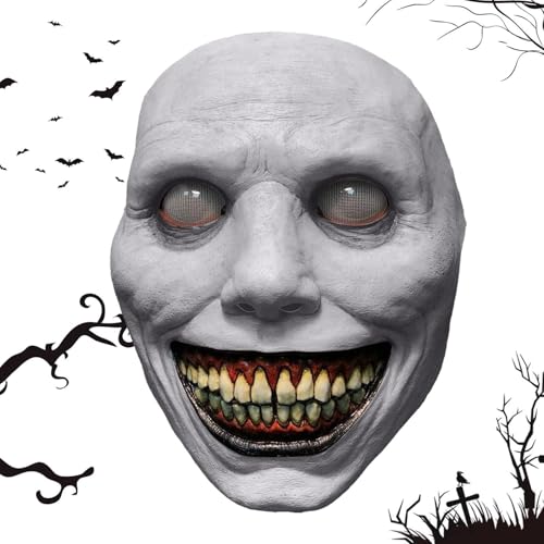 Nudorpn Dämonische Maske – gruselige Halloween-Maske, lächelnder Dämon, atmungsaktiv, gruselig, schreckliche Maske für Halloween-Partyzubehör, gruselige Dekoration Nudorpn Dämonische Maske – gruselige Halloween-Maske, lächelnder Dämon, atmungsaktiv, gruselig, schreckliche Maske für Halloween-Partyzubehör, gruselige Dekoration von Nudorpn