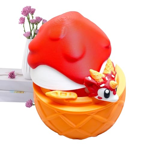 Nudorpn Ei | 3D Modelle | Artikuliertes Poseables Tier Spielzeug | Deko Für Jugendliche Reise Büro Schule Auto Kinder Innenraum von Nudorpn