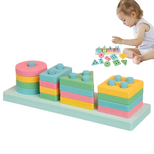 Nudorpn Form Sorter Toy, Form Sortierer,Tragbares -Sortier -Puzzle | Lernaktivitäten im Vorschulalter, Spielzeug für Feinmotorik, Farbstapler für die Heimschule Nudorpn Form Sorter Toy, Form Sortierer,Tragbares -Sortier -Puzzle | Lernaktivitäten im Vorschulalter, Spielzeug für Feinmotorik, Farbstapler für die Heimschule von Nudorpn