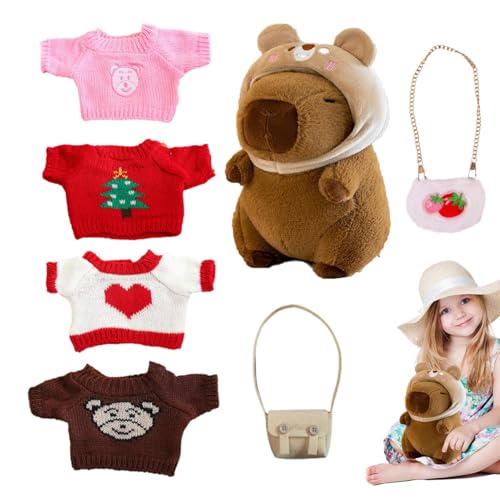 Nudorpn Gefüllter Capybara mit Kleidung, Capybara-Plüsch mit Zubehör - Stofftierpuppe - Capybara-Kostüm, Capybara-Dekoration, Capybara-Kuscheltier zum Geburtstag Nudorpn Gefüllter Capybara mit Kleidung, Capybara-Plüsch mit Zubehör - Stofftierpuppe - Capybara-Kostüm, Capybara-Dekoration, Capybara-Kuscheltier zum Geburtstag von Nudorpn