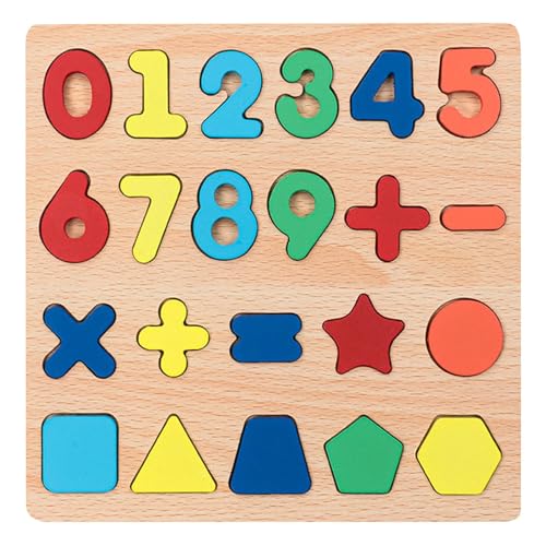 Nudorpn Holzzahlenplatine, Number Puzzle Board - Vorschule Bildungsspiel - Vorschullernlernpädagogik Holzzahlenform Puzzle -Board -Spielzeug für Kinder von Nudorpn
