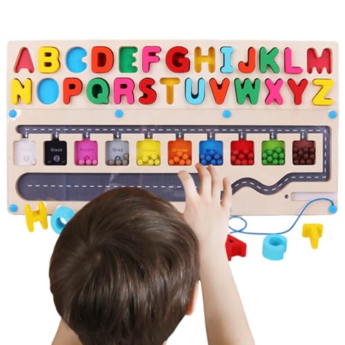 Nudorpn Magnetisches Labyrinth für Kinder im Alter von 3 bis 5 Jahren, magnetisches Alphabet-Labyrinth | Magnetisches Farblabyrinth,Lernwerkzeug für Klassenzimmeraktivitäten für Kleinkind und von Nudorpn