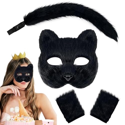 Nudorpn Tierkostüm für Erwachsene, Tierschwanz, Cosplay | Verstellbarer Riemen, Handschuhe, realistisch, atmungsaktiv, für Maskottchen, Cosplay, Event Fotos von Nudorpn