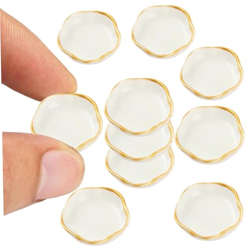10pcs Miniatur -Küchenset, Harzplatten 1/12 Maßstab Accessoires Weiß mit goldenen Verkleidungen Runde Gerichte Miniaturmöbel Dekoration Ornament für Vintage Küchen -Esszimmer 1/12 Maßstab Accessoires 10pcs Miniatur -Küchenset, Harzplatten 1/12 Maßstab Accessoires Weiß mit goldenen Verkleidungen Runde Gerichte Miniaturmöbel Dekoration Ornament für Vintage Küchen -Esszimmer 1/12 Maßstab Accessoires von Nuelreva