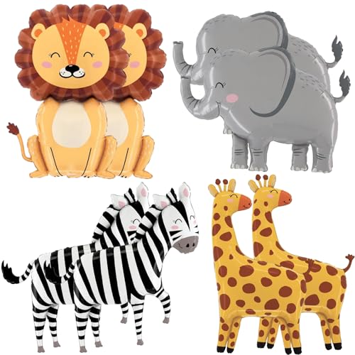 8pcs Jungle Tierballons mit Löwen, Elefanten, Zebra und Giraffe Ballon Tiere wiederverwendbare bunte bunte Tierballons Geburtstag Babyparty Party Dekorationanimale 8pcs Jungle Tierballons mit Löwen, Elefanten, Zebra und Giraffe Ballon Tiere wiederverwendbare bunte bunte Tierballons Geburtstag Babyparty Party Dekorationanimale von Nuelreva
