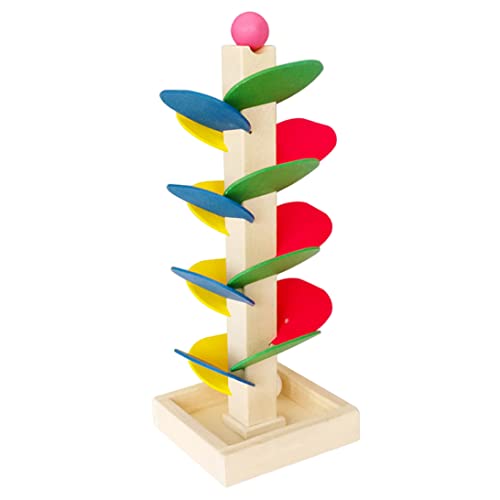 Ball Drop Toy Holzbaum Buntes Blattturm Spielzeug Kinder Ball Spiel Bildung Holzbaumstrecke Spiel von Nuelreva