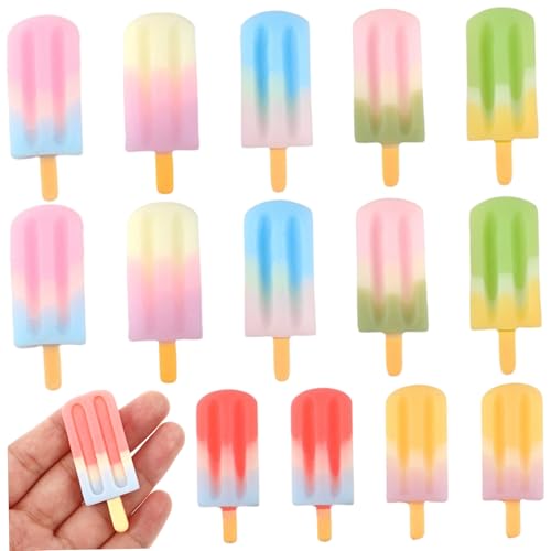 Nuelreva 14pcs gefälschtes EIS, realistische Simulation gefälschte Eiscreme -Resinen -Lebensmittel -EIS am Stiel, für Home Shops Inszenierende Dekoration Display Requisitefake von Nuelreva