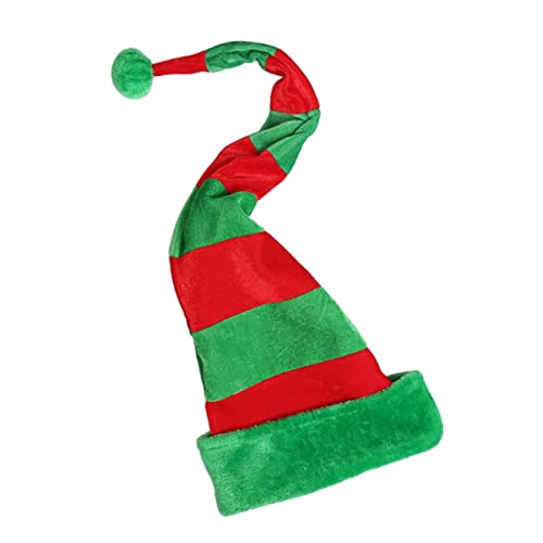 Nuelreva 1pc lustige Partyhüte Weihnachten Langstriped Food Plüsch Elf Hat Urlaubsthema Accessoire für Mann und Frauen Elf Huthüte für Erwachsene Weihnachten Weihnachtsmann Kids Topper lustiger Spaß von Nuelreva