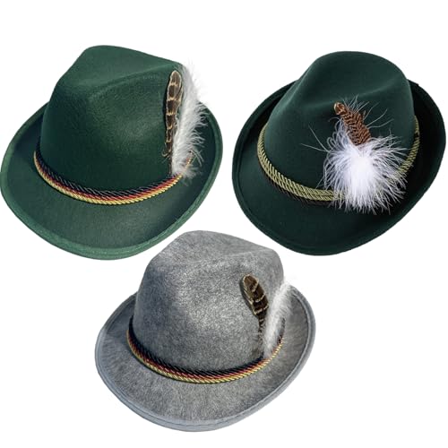 Nuelreva Deutscher Hut 3PCS Erwachsener Deutsches Hut Retro Bier für Bierfestival Paty Outdoor Aktivitäten Kostüme Accessormermänner Nuelreva Deutscher Hut 3PCS Erwachsener Deutsches Hut Retro Bier für Bierfestival Paty Outdoor Aktivitäten Kostüme Accessormermänner von Nuelreva