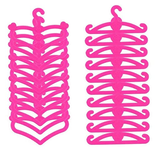 Nuelreva Puppenkleidung Kleiderbügel Plastik Mini Dolls Kleidung Kleider Kleidermädchen Spielzeugzubehör 20pcs Plastik für von Nuelreva