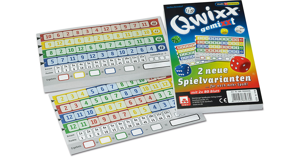 Qwixx gemixt Qwixx gemixt von Nürnberger Spielkarten