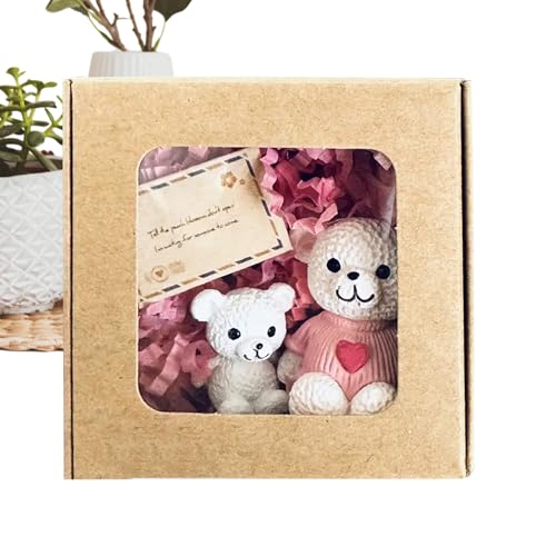 Nuhjytgf Bär in der Box,Inspirierender Plüsch Bär mit Karte für die Tasche | Inspirierendes Unterstützungsspielzeug Positive Wohndekoration,Für Abschlüsse Geburtstage Feiertage Jubiläen von Nuhjytgf