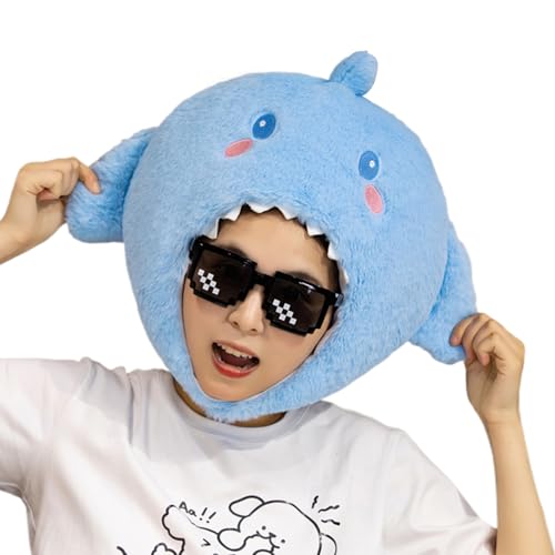 Nuhjytgf Haikappe, Halloween Verkleidung Tierkopfmaske, Weiche Cosplay Kopfbedeckung Kappe, Tierkopfmaske für Partys, Foto Requisiten, Karneval, Feste, Kostümierung, Aufführungen und Halloween Nuhjytgf Haikappe, Halloween Verkleidung Tierkopfmaske, Weiche Cosplay Kopfbedeckung Kappe, Tierkopfmaske für Partys, Foto Requisiten, Karneval, Feste, Kostümierung, Aufführungen und Halloween von Nuhjytgf