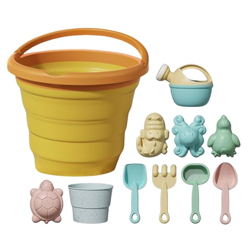 Nuhjytgf Klapper Wassereimer, Strandsandspielzeug, Tragbarer Strandeimer, Kinderfreundliches Design, Helles Und Farbenfrohes Set, 300 G Für Pool, Hinterhof, Camping Oder Sandbox, Outdoor von Nuhjytgf