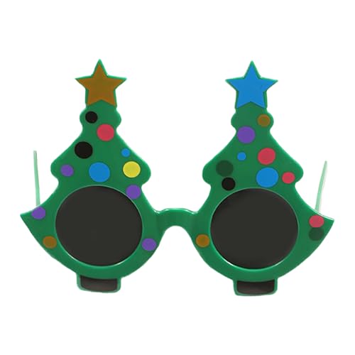 Nuhjytgf Weihnachtsbaum-Brille,Weihnachtsbaum-Sonnenbrille | Kostümbrillen | Foto-Requisiten, Anziehzubehör, neuartige Brillen, Kostümzubehör für Damen und Herren von Nuhjytgf
