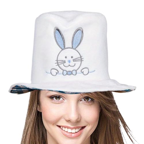 Nuhjytgf Zylinder mit Hase,hut - -Zylinder-Samt-Partyhut - Anzieh-Kostüm-Kopfbedeckung, lustiger -Kostüm-Hut für Urlaub und Cosplay Nuhjytgf Zylinder mit Hase,hut - -Zylinder-Samt-Partyhut - Anzieh-Kostüm-Kopfbedeckung, lustiger -Kostüm-Hut für Urlaub und Cosplay von Nuhjytgf