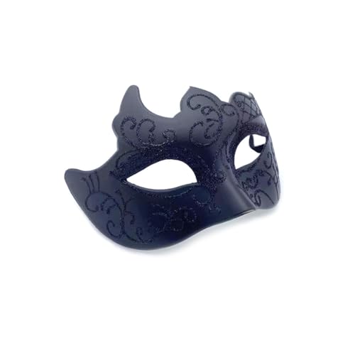 Nujvnuj Venedig Karneval Maske Männer und Frauen Halbe Gesicht Halloween Cosplay Kostüm Party Glamouröse Kostüme (schwarz) von Nujvnuj